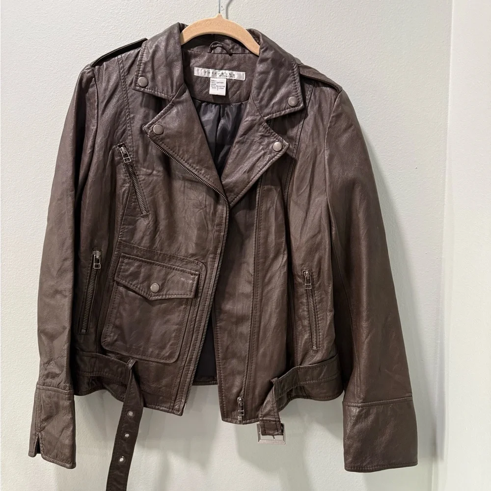 Rezrekshn bu Esther Chen woman leather moto jacket